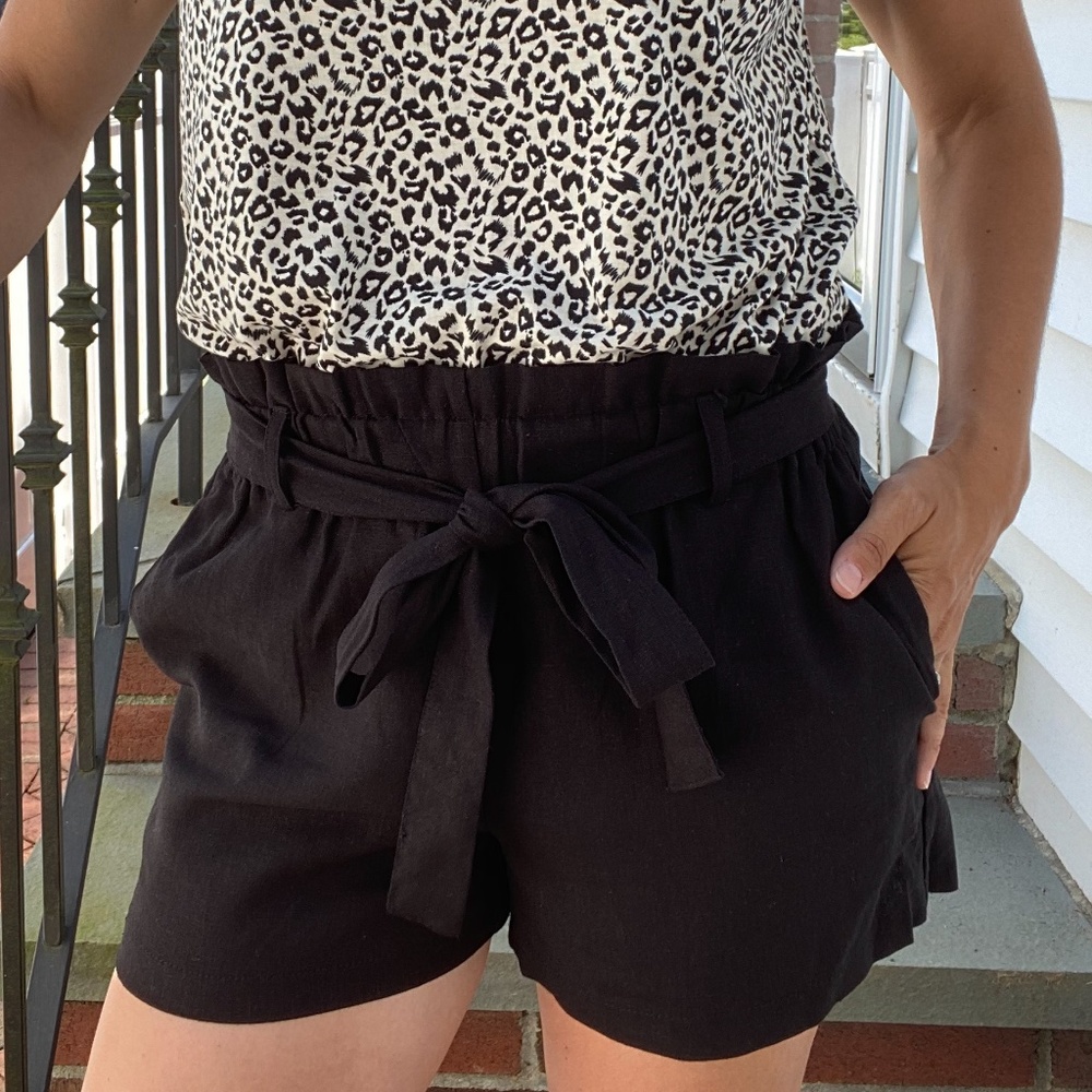 Linen Paper Bag Shorts